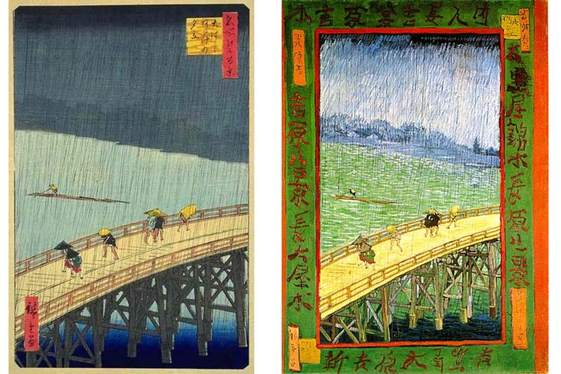 Van Gogh e il Giappone: confronto con Hiroshige