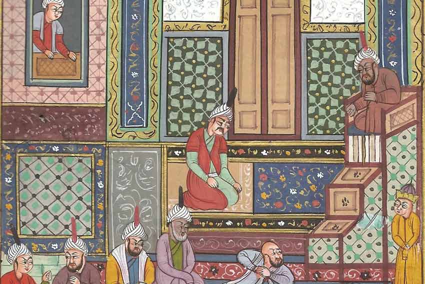 Persian Miniature Painting from Diwan of Hafiz by Shaykh Zadeh