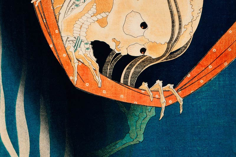 Katsushika Hokusai, dalla serie: Cento storie di fantasmi, Il fantasma di Kohada Koheji, 1831-32