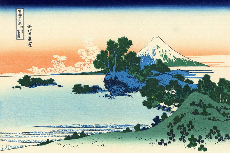 Katsushika Hokusai, Spiaggia d Shichiri nella provincia di Segami