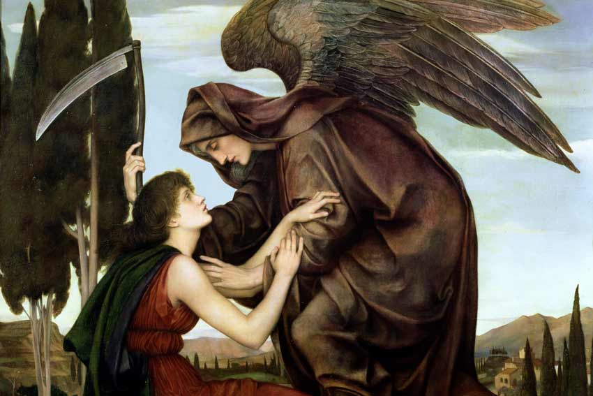 Evelyn de Morgan, L'angelo della morte,1881