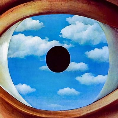 René Magritte, Il falso specchio, 1928.jpg