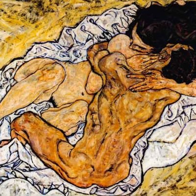 Copertina per Pantaleon e le Visitatrici di Vargas Llosa: Egon Schiele, L'abbraccio
