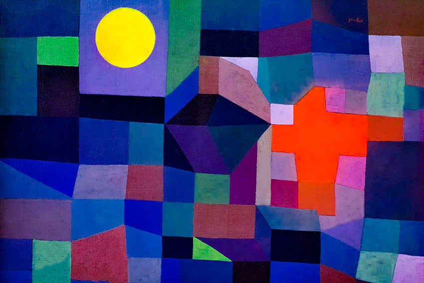 Paul Klee, Fuoco con la luna piena, 1933