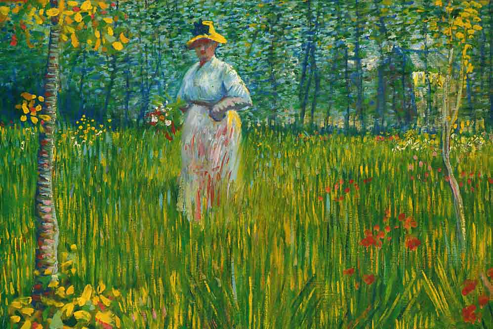 Vincent Van Gogh Donna in un giardino