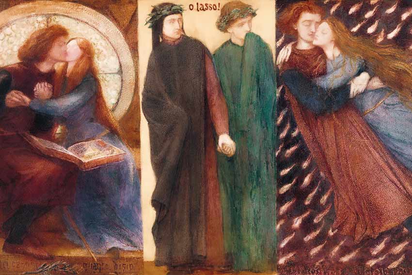 Dante Gabriel Rossetti, Paolo e Francesca da Rimini 1855