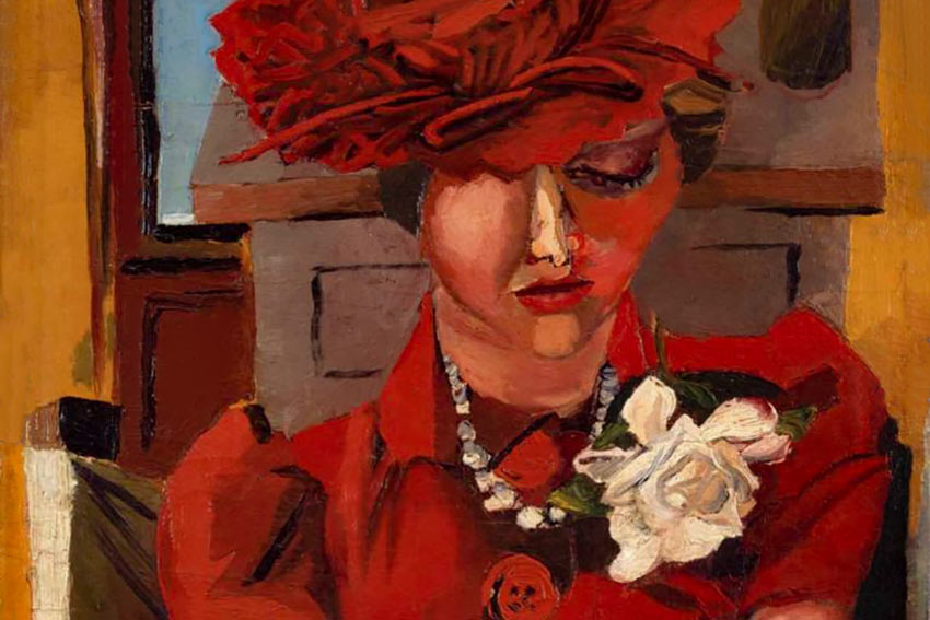 Salvo Basso, Renato Guttuso Mimise con il cappello rosso 1940