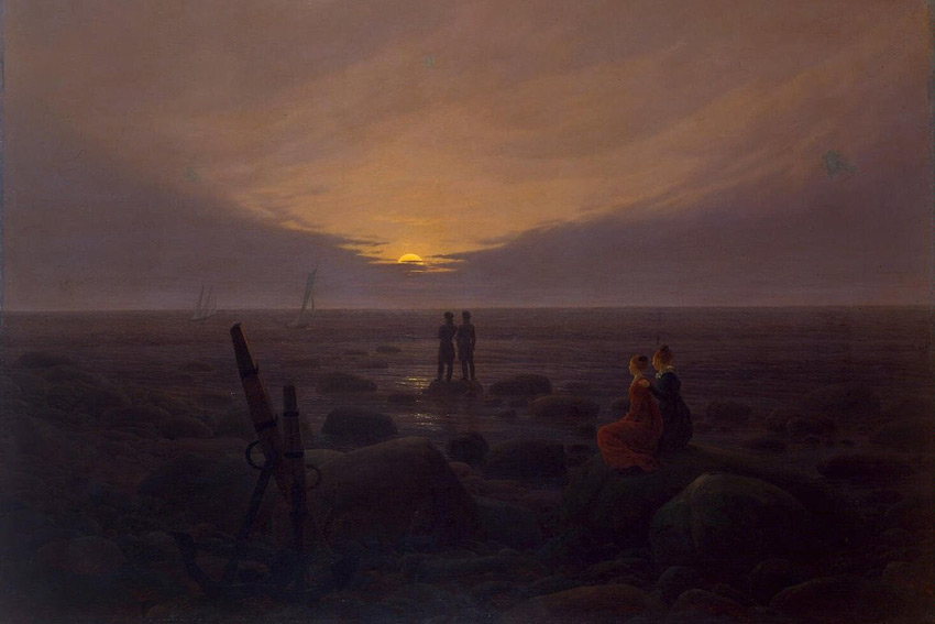 Caspar David Friedrich Tramonto sul mare