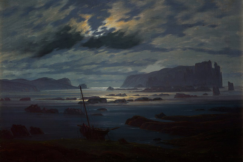 Caspar David Friedrich, Il mare del nord al chiaro di luna, 1824