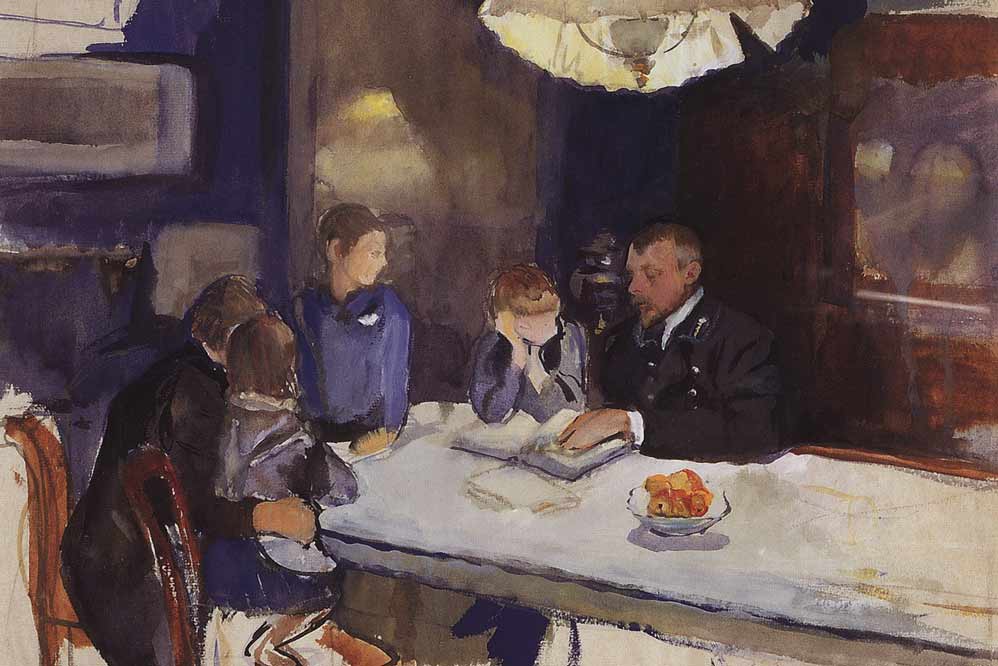 Zinaida Serebriakova Ritratto di famiglia 1910 particolare