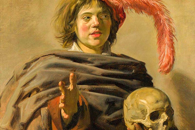 Frans Hals, Giovane uomo con teschio, 1626-1628