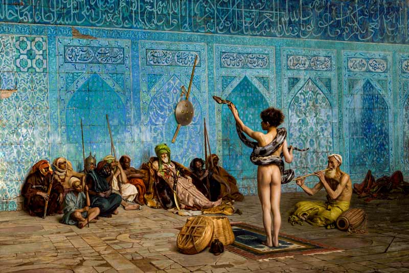 Jean Leon Gerome incantatrice di serpenti, 1879