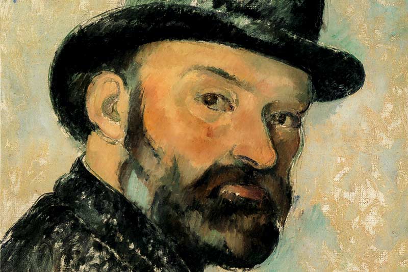 Paul Cezanne, Autoritratto con la bombetta, 1885 circa