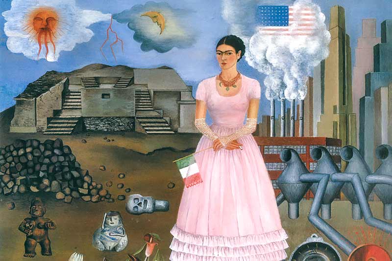 Frida Kahlo, Autoritratto al confine tra Messico e Stati Uniti, 1932