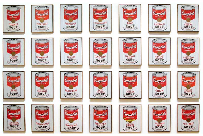 Andy Warhol, Campbell’s Soup Cans, 1962