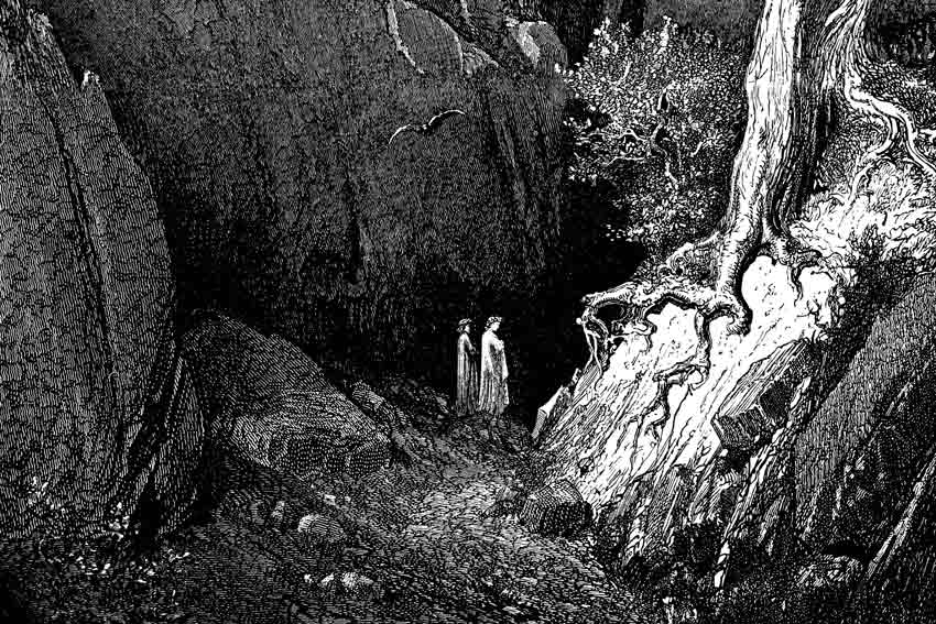 Gustave Doré, Dante e Virgilio nella selva, 1857