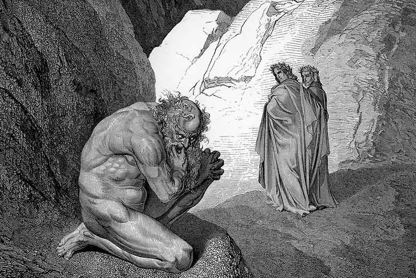 Gustave Doré, Dante e Virgilio, Plutone, 1857