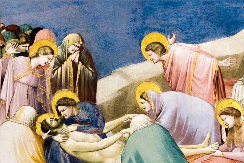 Giotto, Compianto sul Cristo Morto, Cappella degli Scrovegni, Padova, 1303-1305 (particolare)