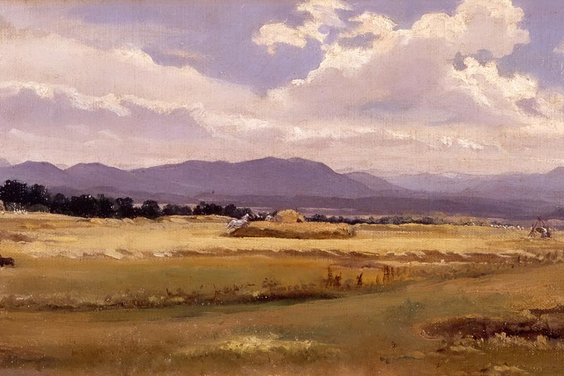 Nino Costa Trebbiatura nella campagna romana 1854