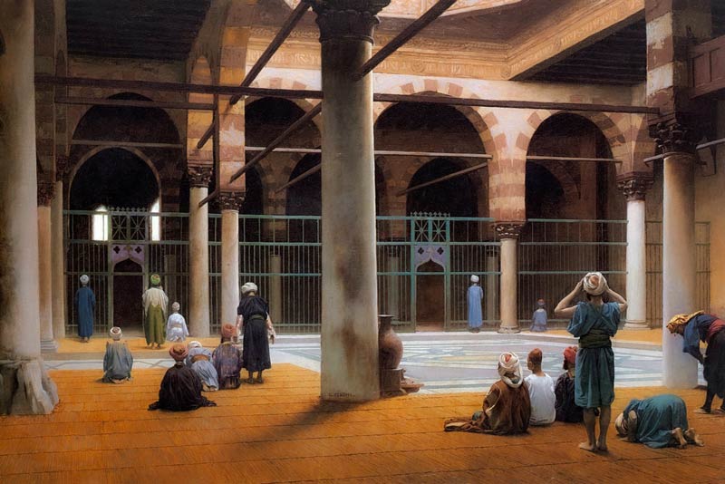 Ibn Al Rawandi - Jean Leon Gerome, Interno di una moschea, 1875