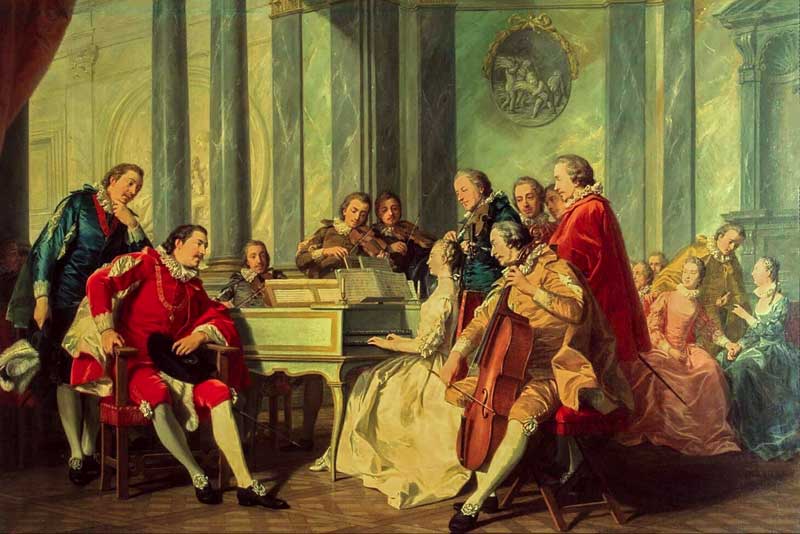 Louis-Michel van Loo, concerto alla spagnola, 1768. È difficile ricostruire l'ambiente musicale di Thomas Britton.... probabilmente non era così