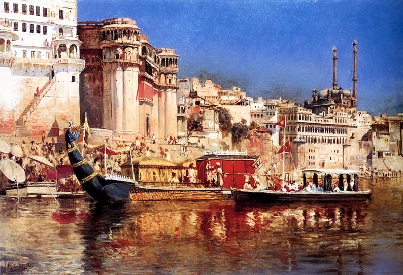 Edwin Lord Weeks, La chiatta del maharaja di Benares, 1883