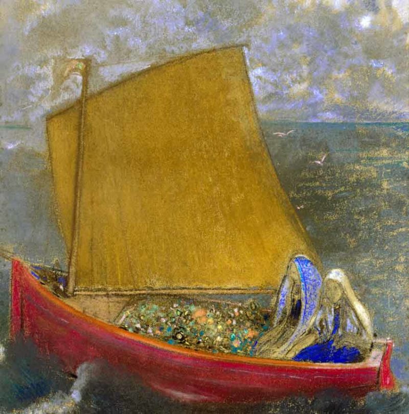 Odilon Redon, la vela gialla, 1905