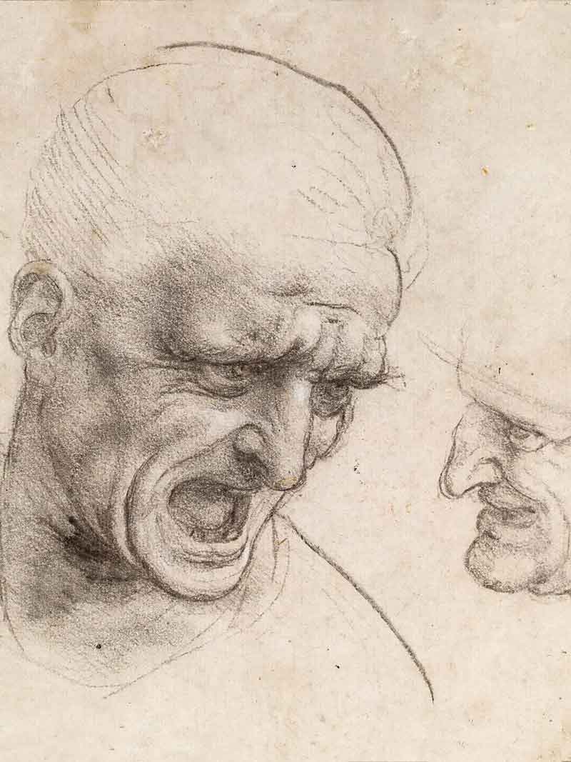 Leonardo, Studio preparatorio per la Battaglia di Anghiari