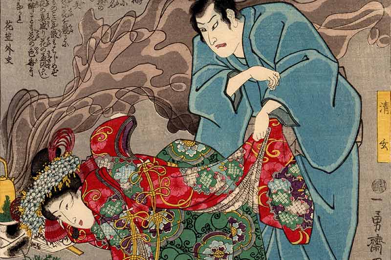 Utagawa Kuniyoshi, Seigen e la principessa Sakura, 1845