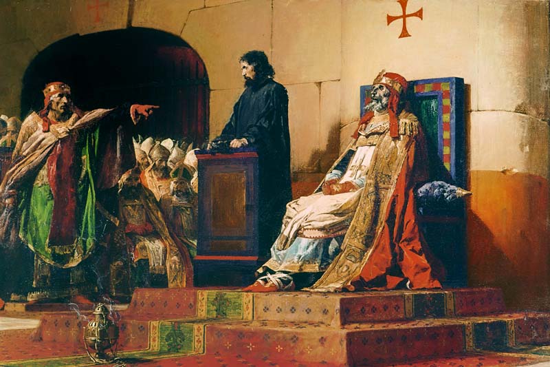 Jean-Paul Laurens, Papa Formoso e Stefano VI, 1870, olio su tela, Nantes, Museo delle Belle Arti