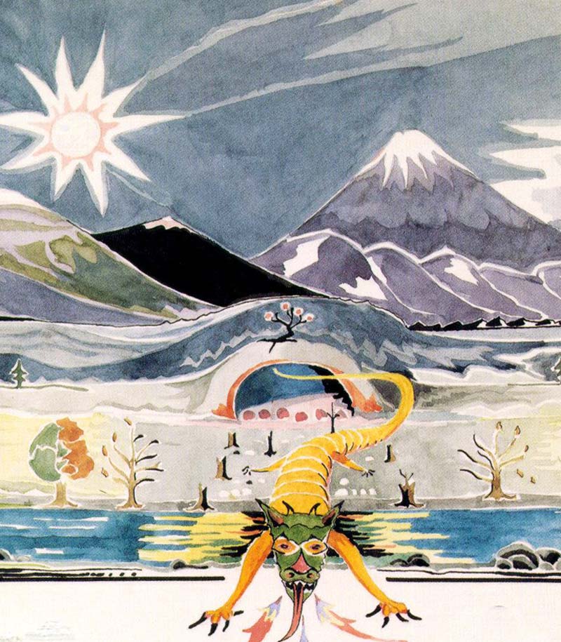 J.R.R. Tolkien, Glaurung esce a cercare Turin Turambar, 1927, The Silmarillion Calendar nel 1978.