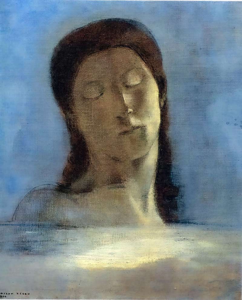 Odilon Redon, occhi chiusi, 1890