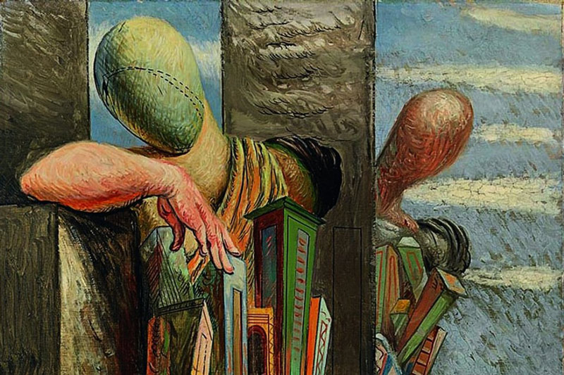 Giorgio De Chirico, Le trouble du philosophe (dettaglio), 1925-26, olio su tela, Museo del Novecento, MIlano