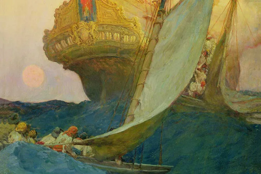 Howard Pyle, Attacco al galeone, 1905